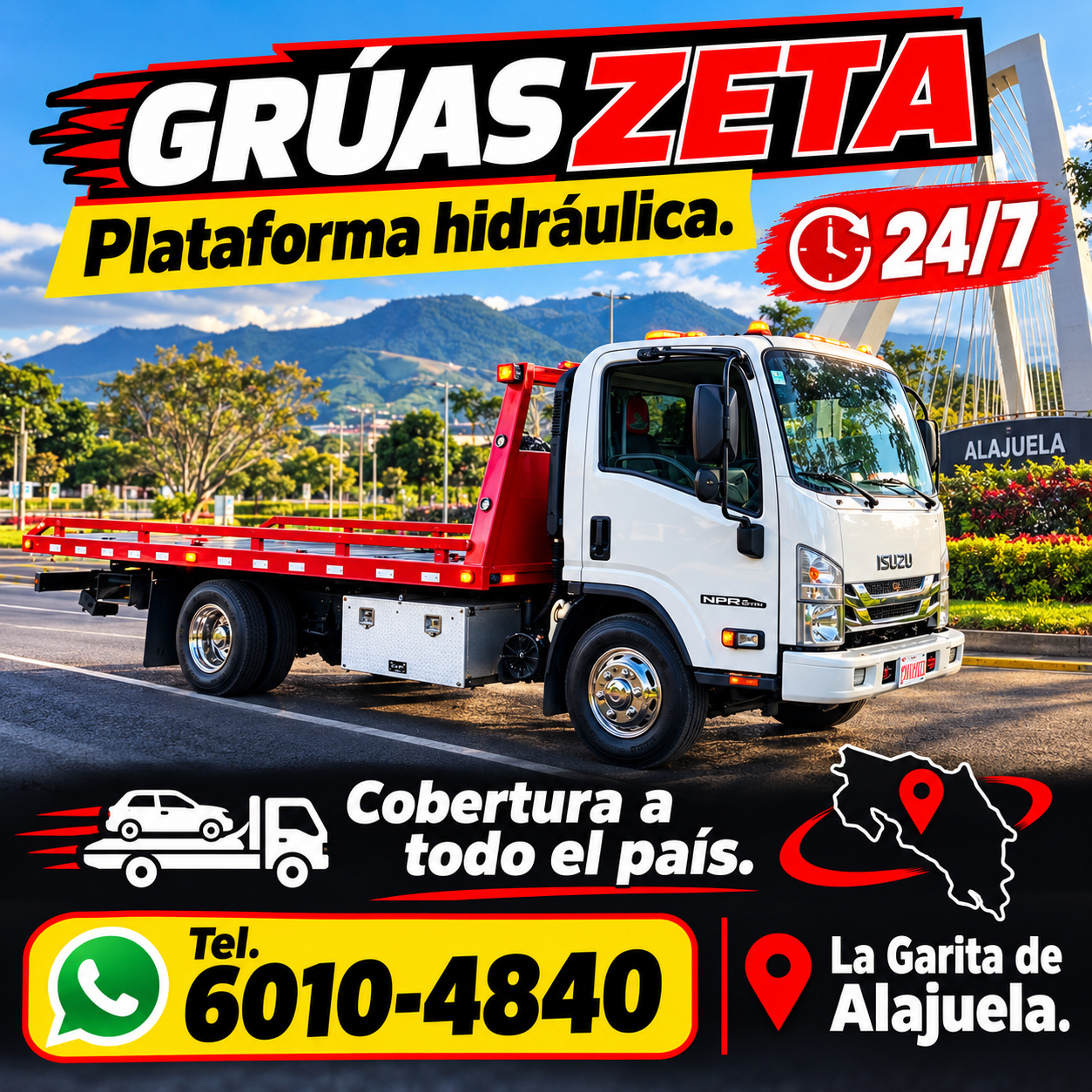 Grúas Zeta en Alajuela