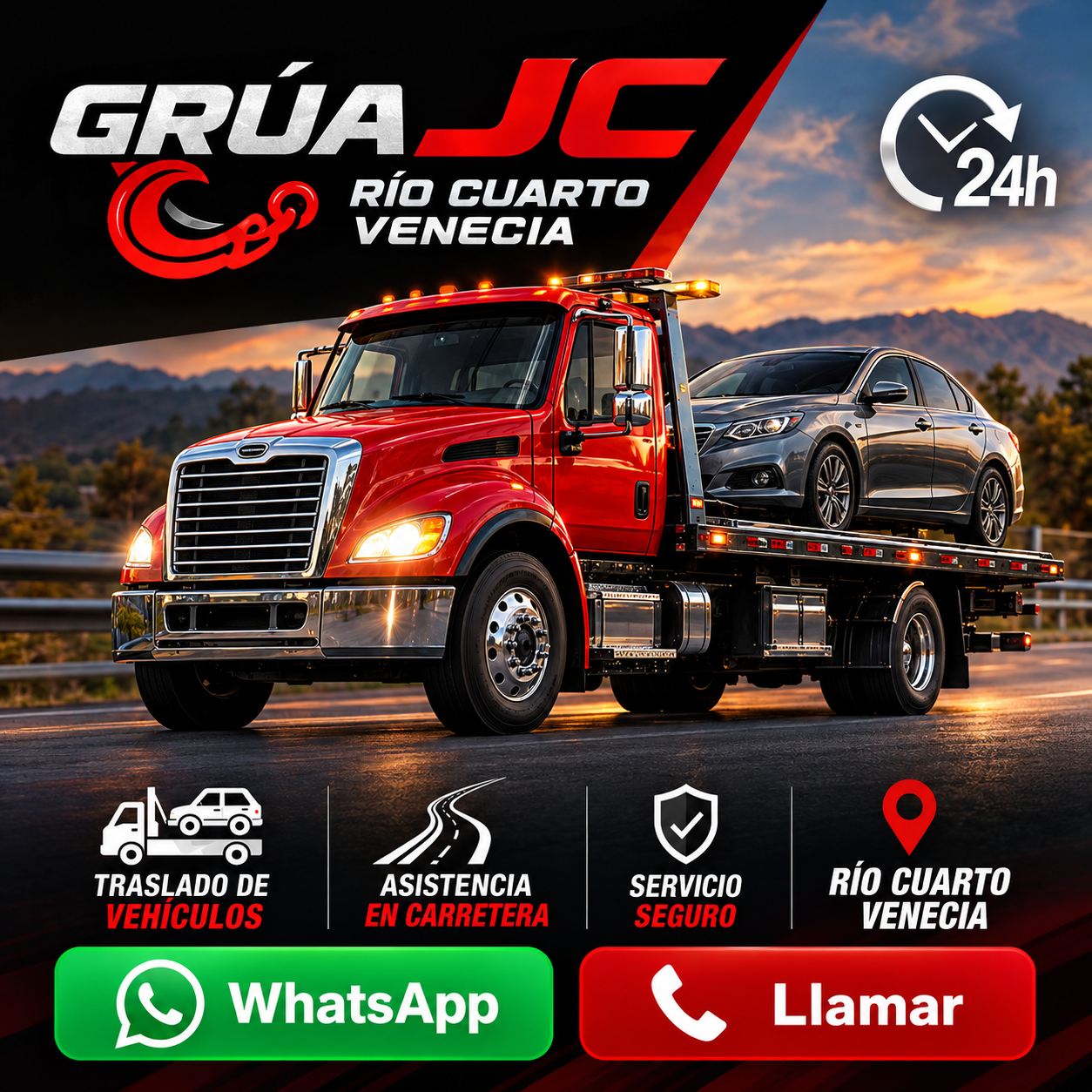 Grúa JC Río Cuarto y Venecia Alajuela